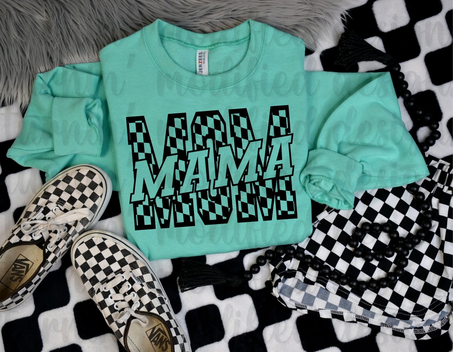 Checkered Mom-Mama