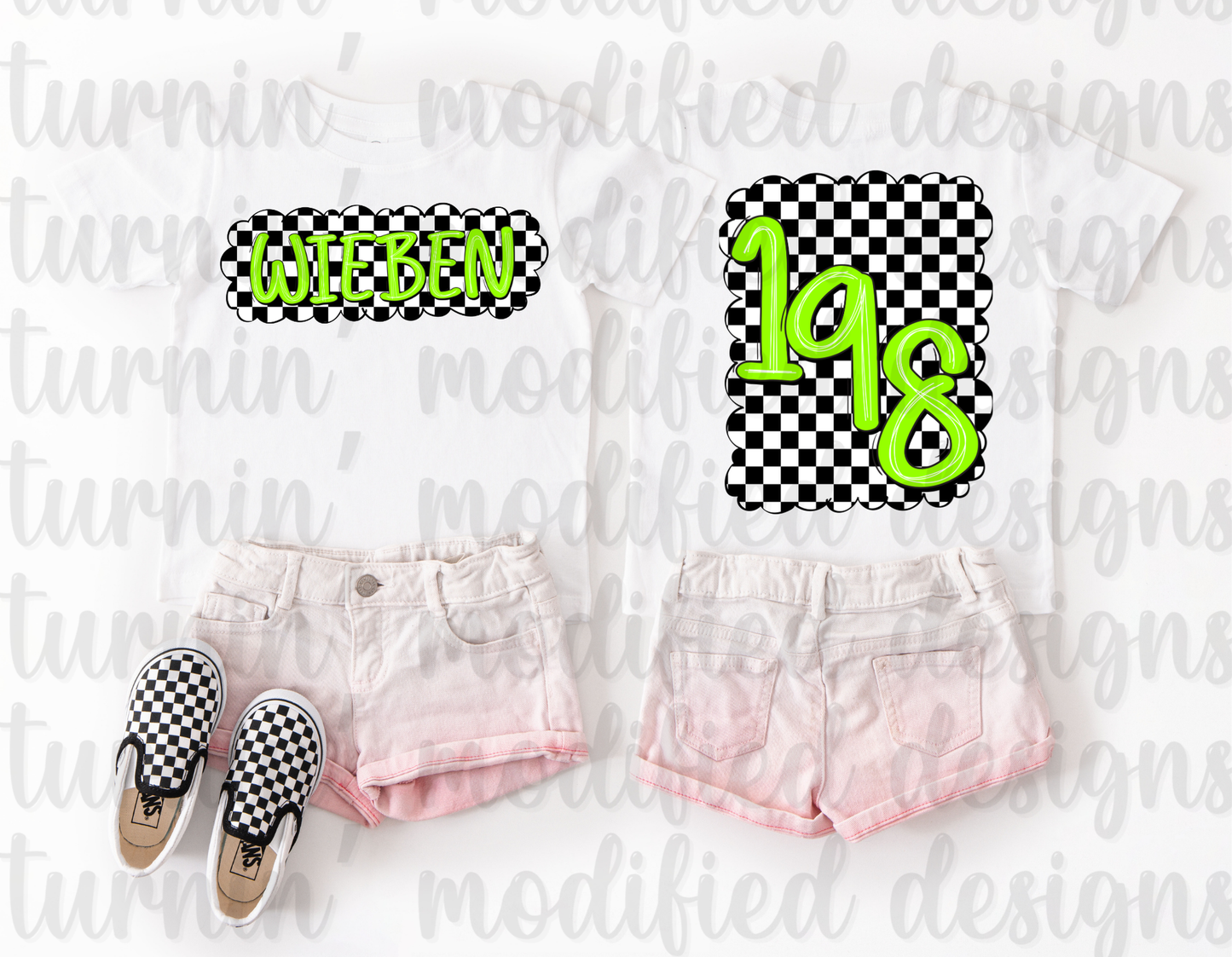 Checkerd Background Last Name