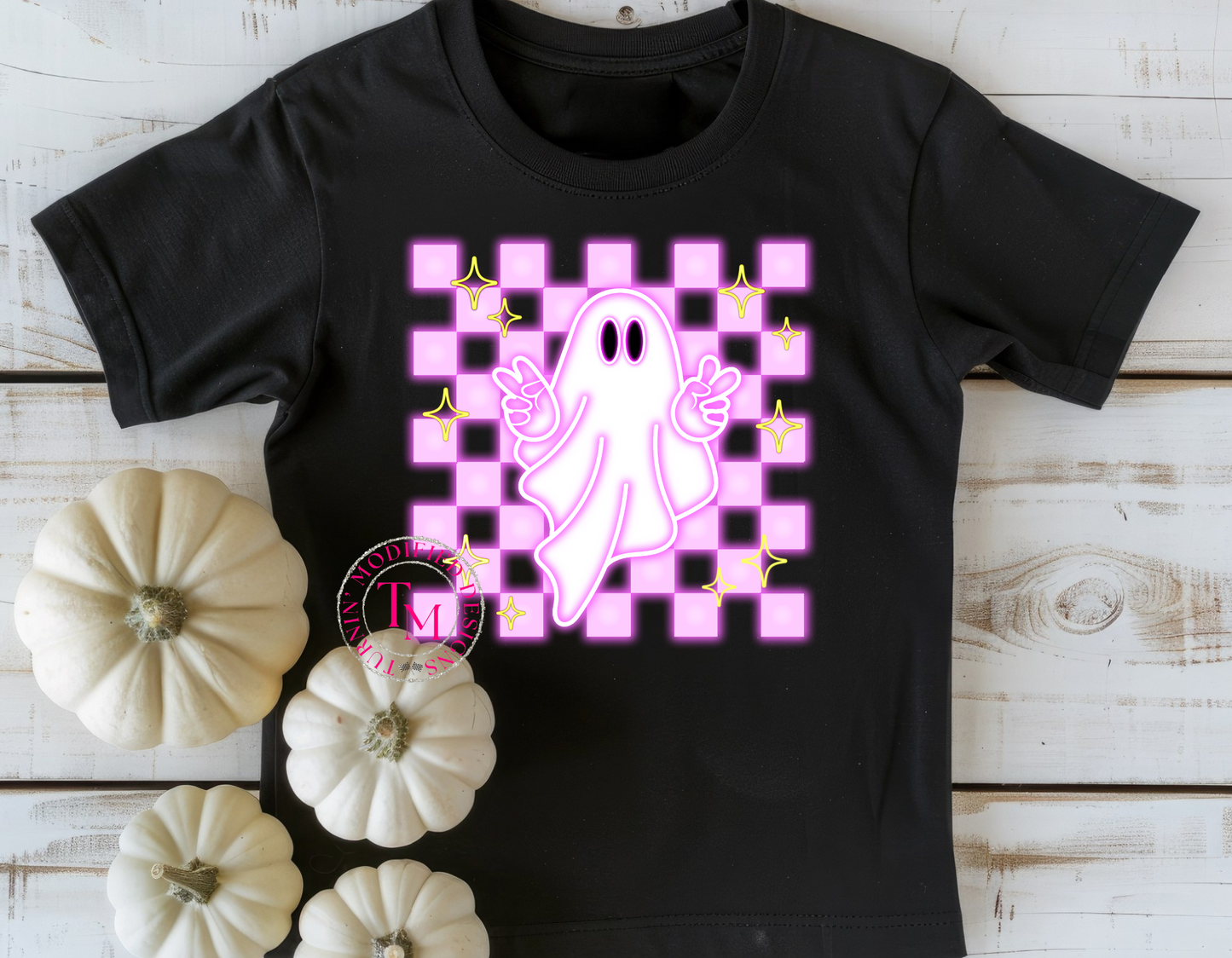 Neon Checkered Ghost