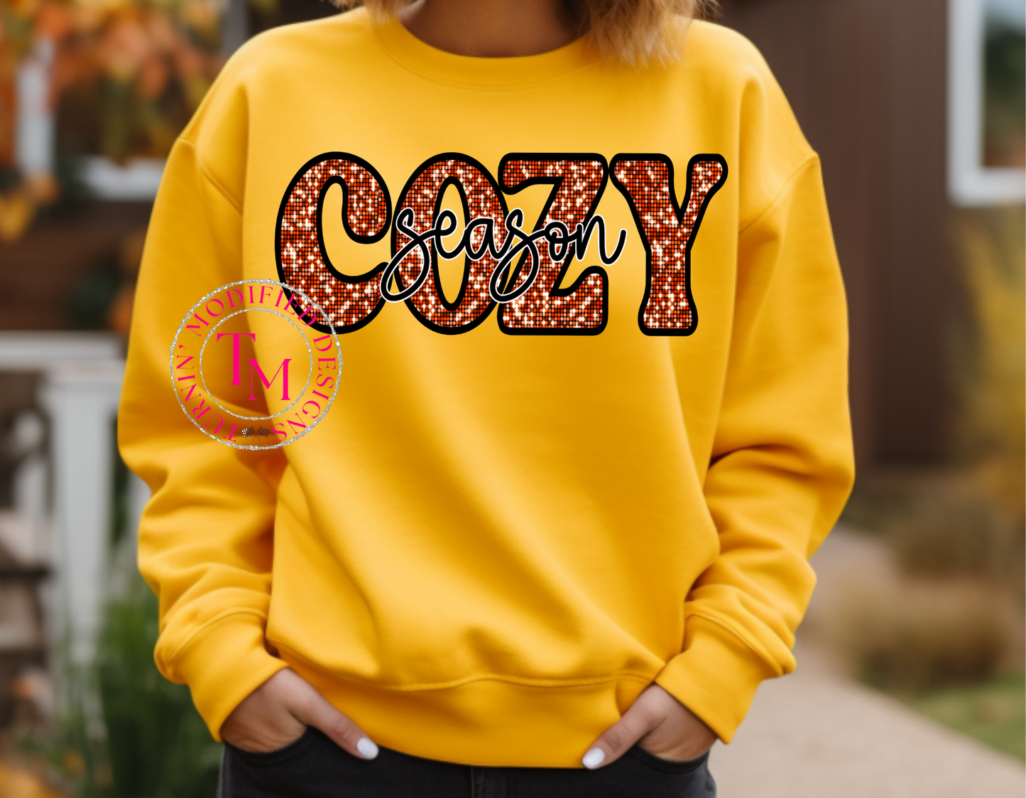 Glitter Orange Cozy Season