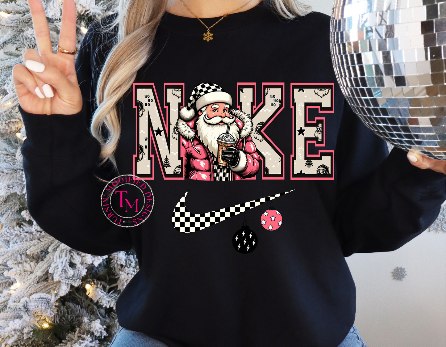 Santa Nike Checkered