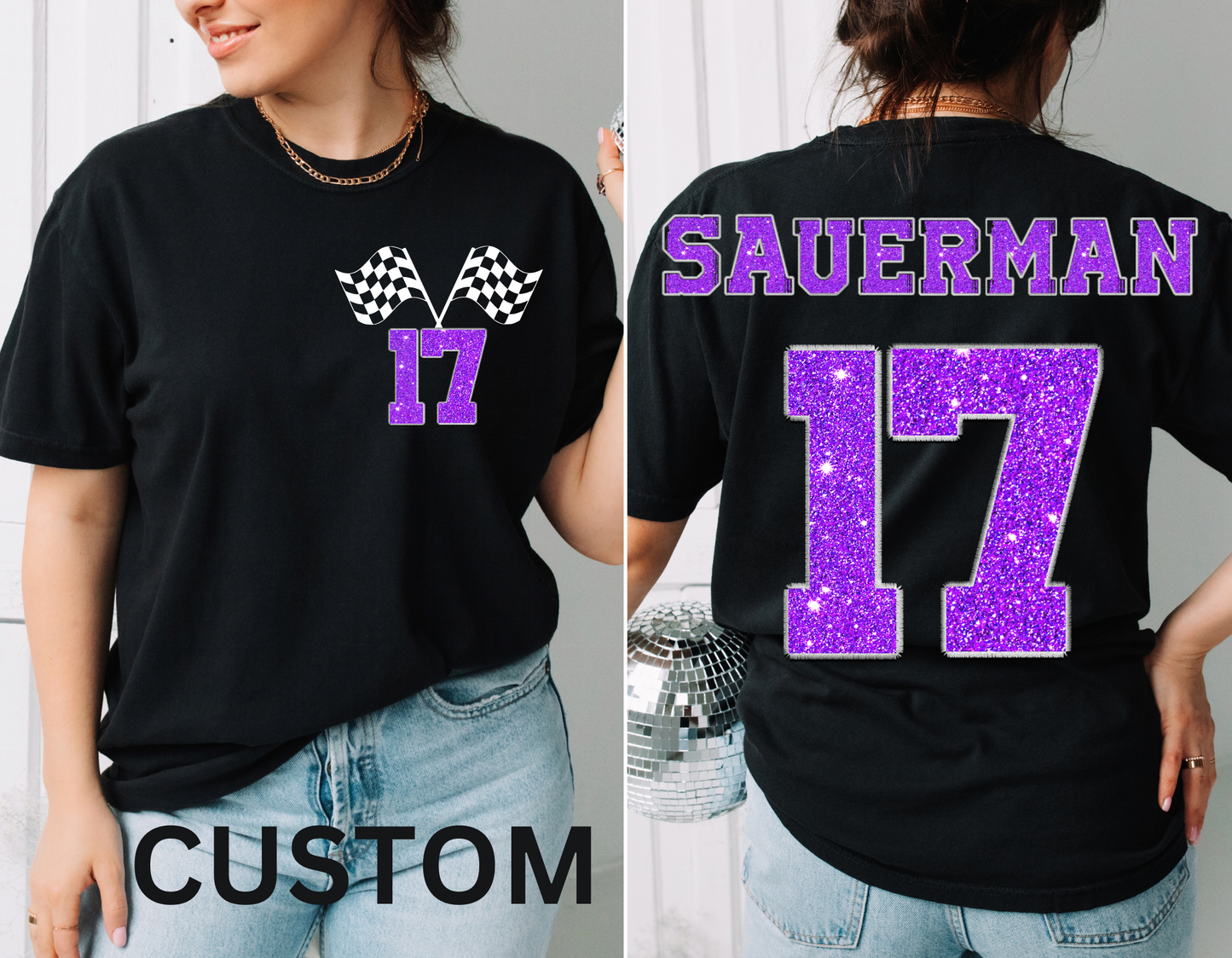 Custom Faux Embroidery W/ Number