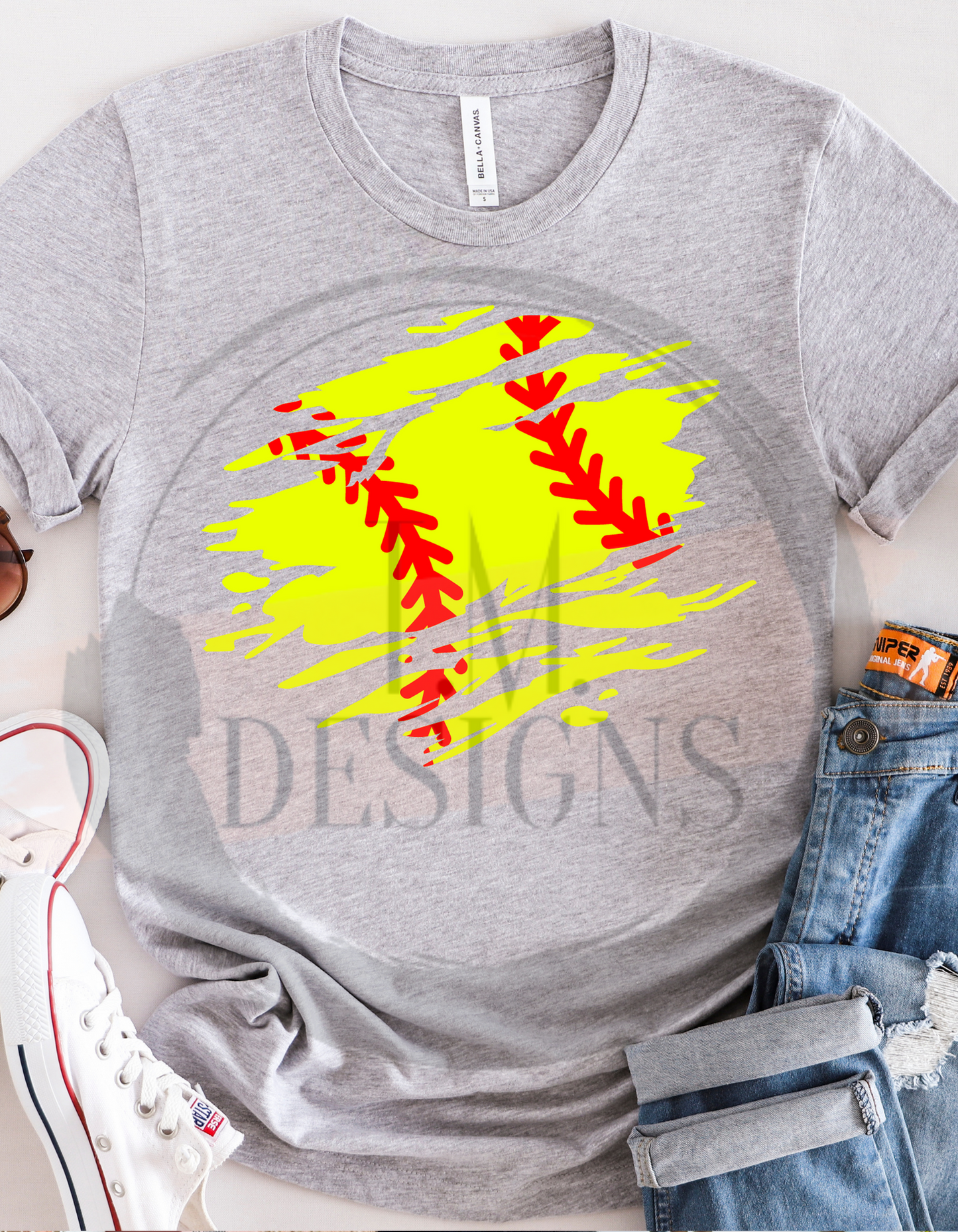 Sliced Baseball.Softball