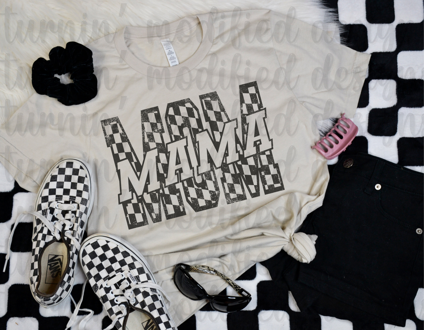 Checkered Mom-Mama