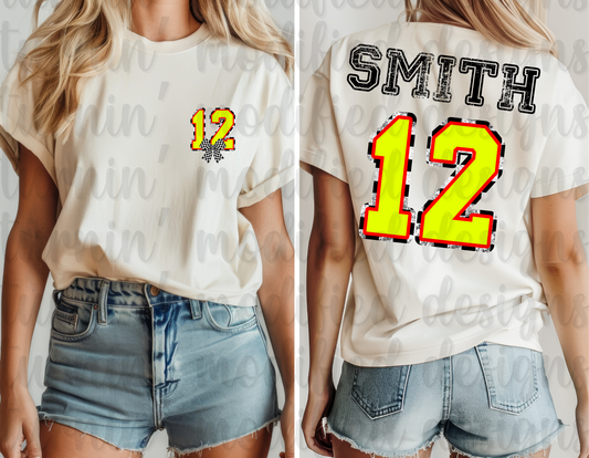 Custom Last Name W/ Custom Number