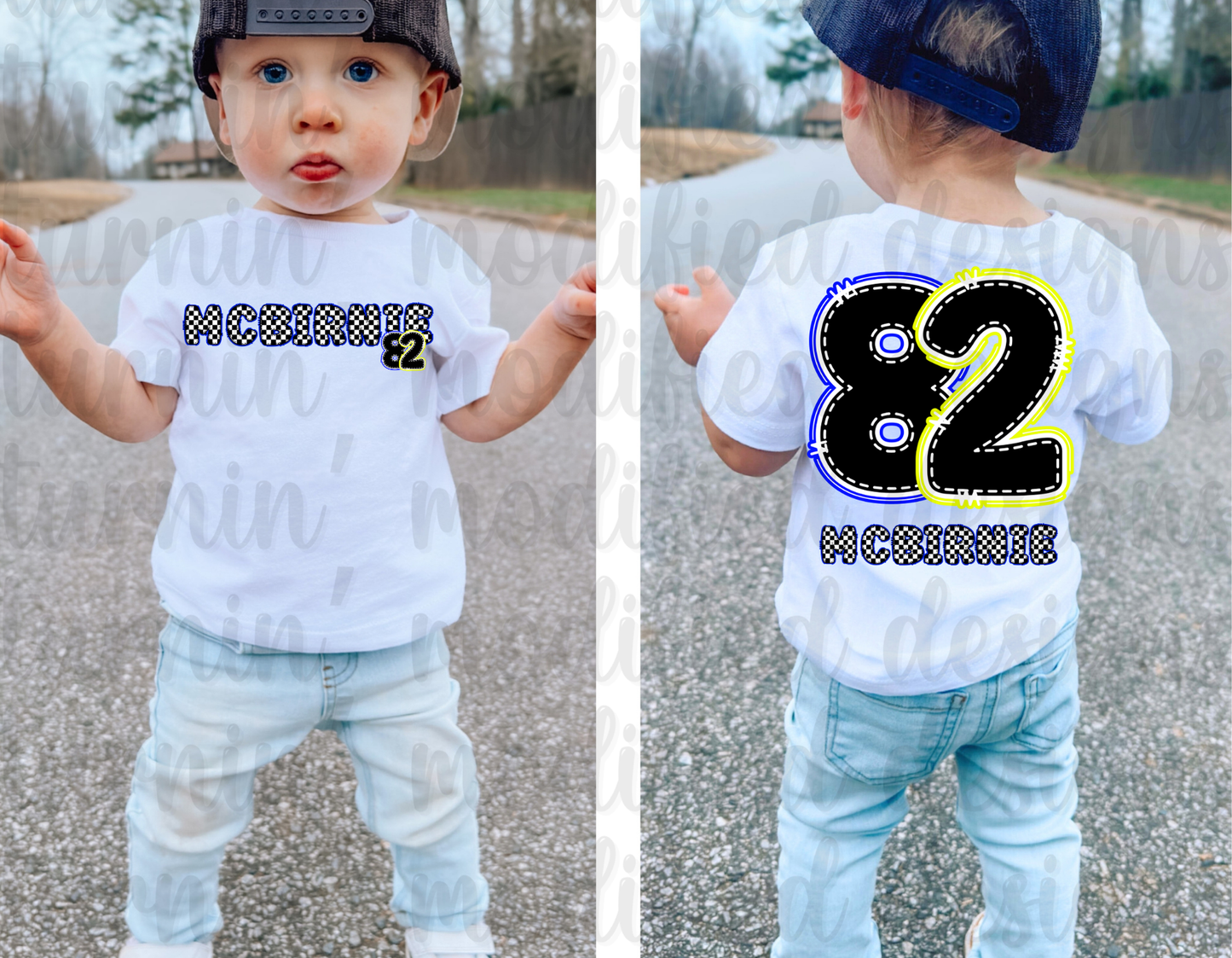 Custom Numbers W/ Last Name Kids