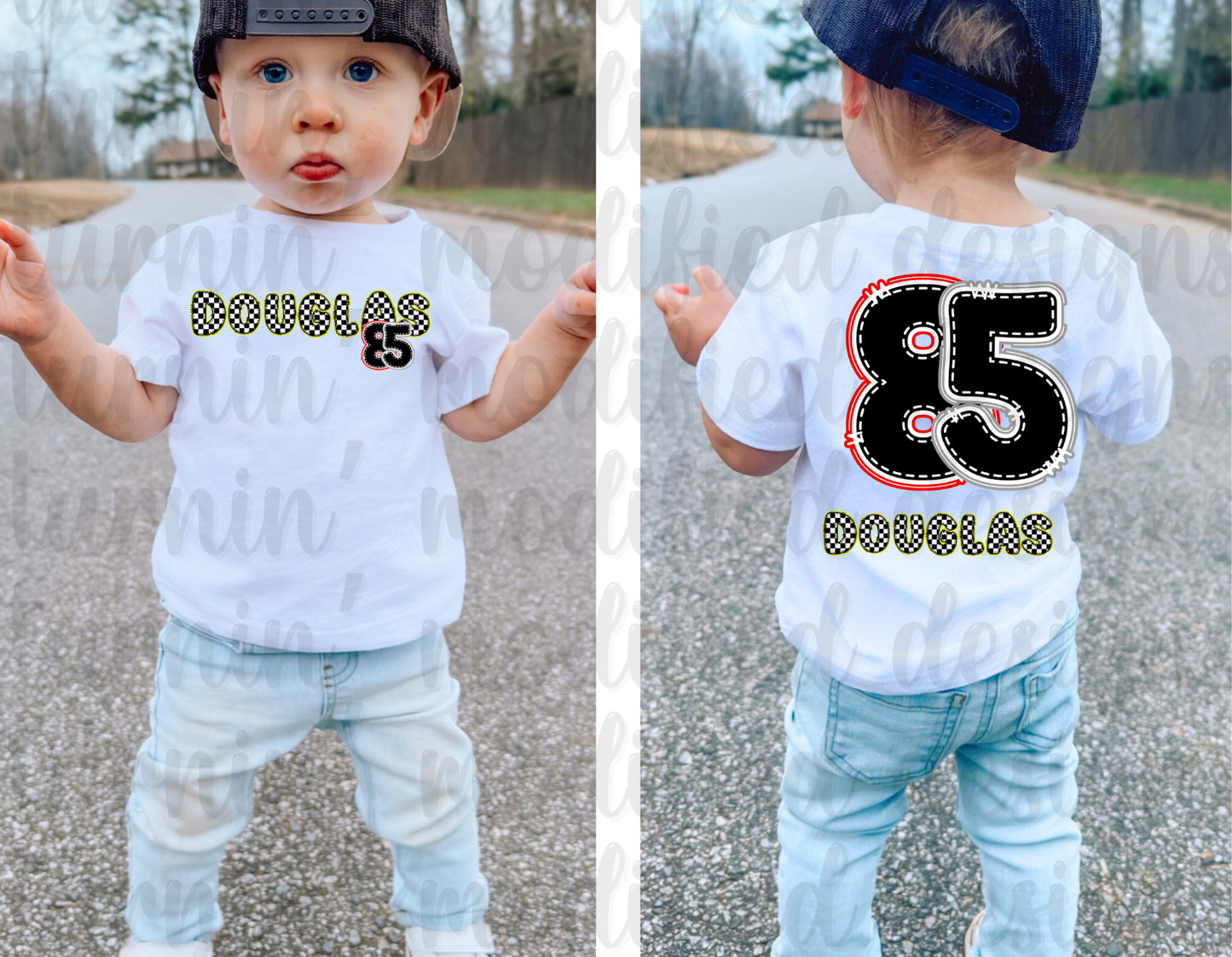 Custom Numbers W/ Last Name Kids