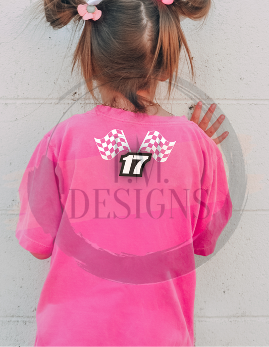 Custom Number W/ Flag on Back