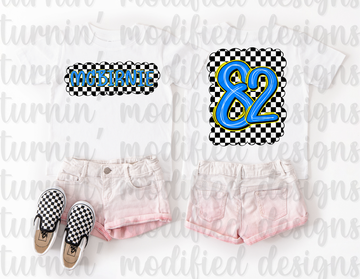 Checkerd Background Last Name