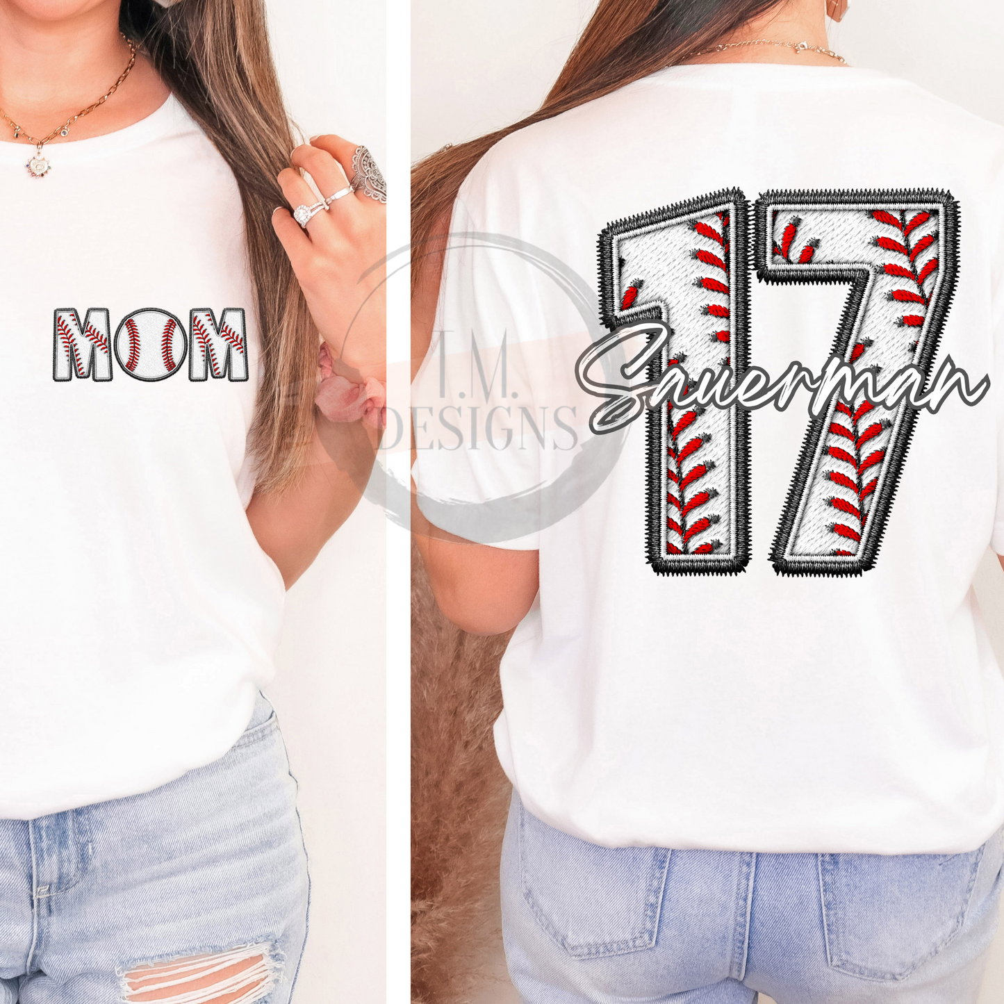 Custom Baseball Name W/ Number