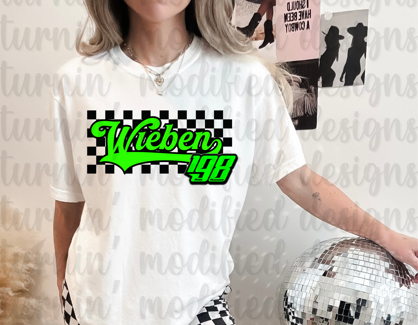 Retro Last Name W/ Number