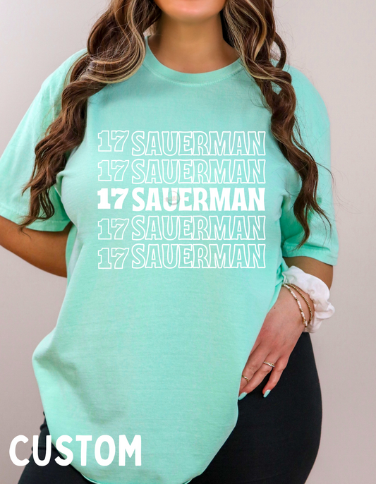 Number With Stacked Last Name