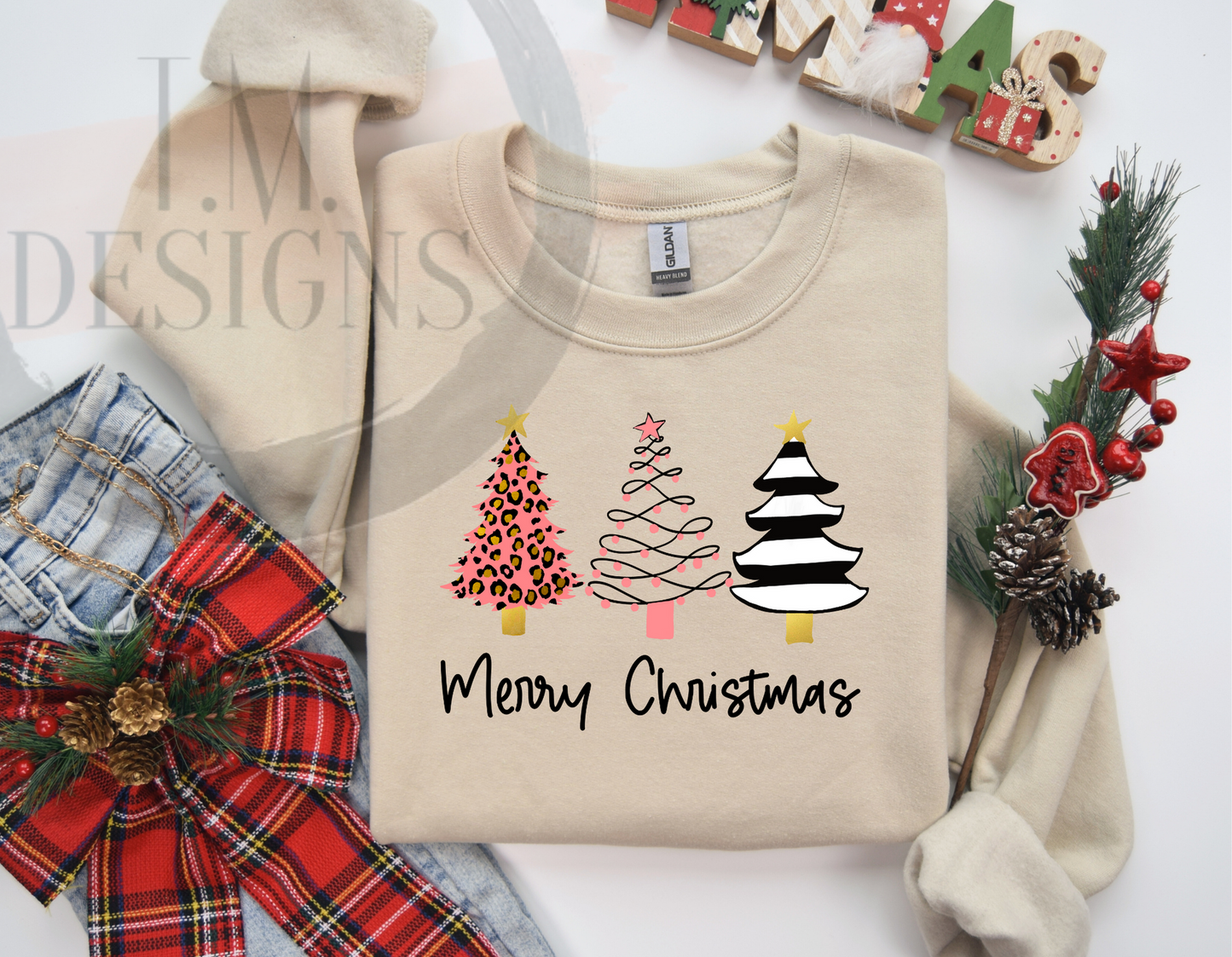 Pink Leopard Merry Christmas