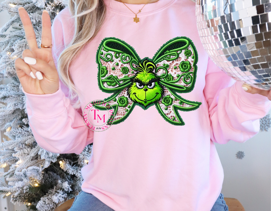 Grinch Bow