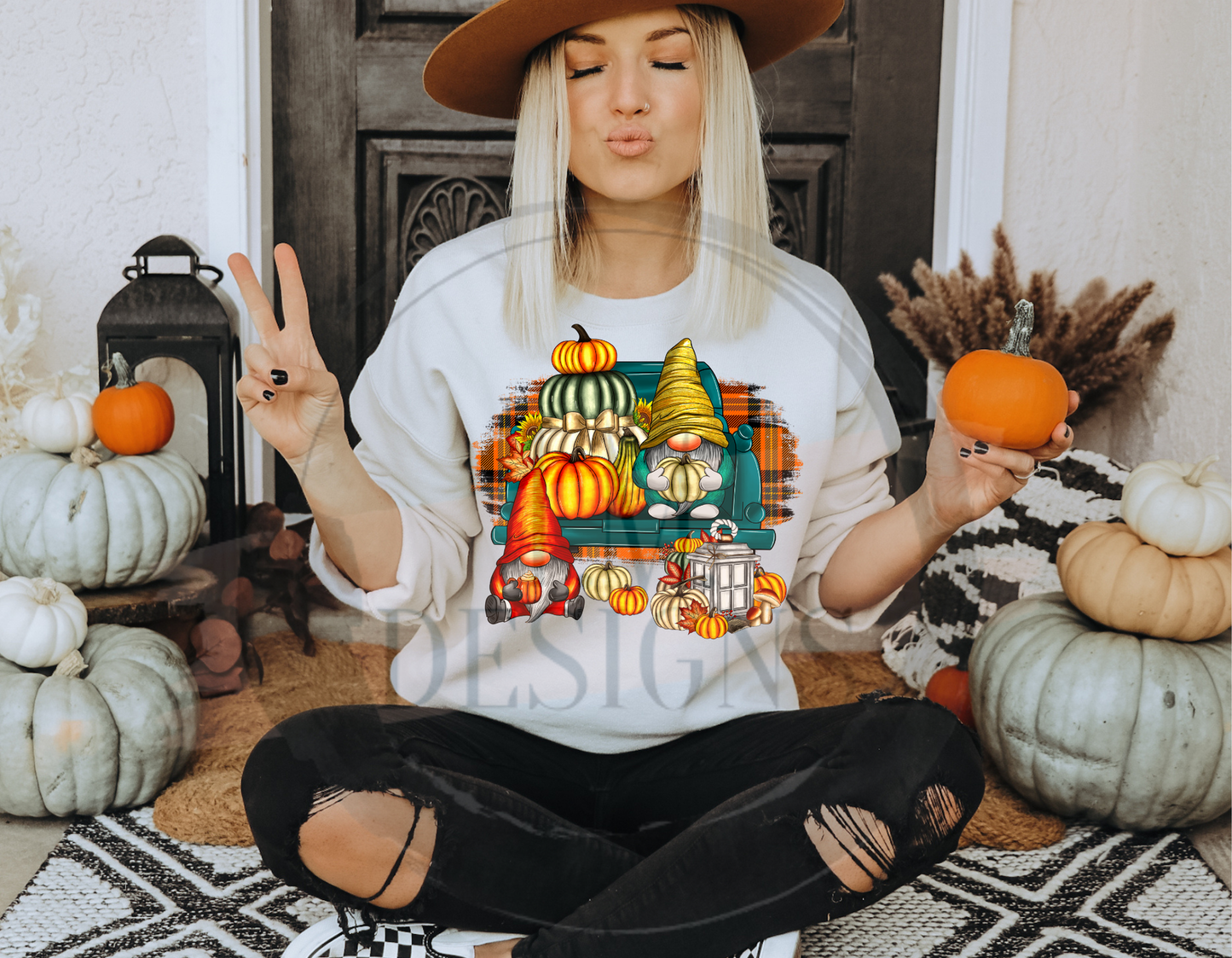 Gnomes Pumpkin Stacked