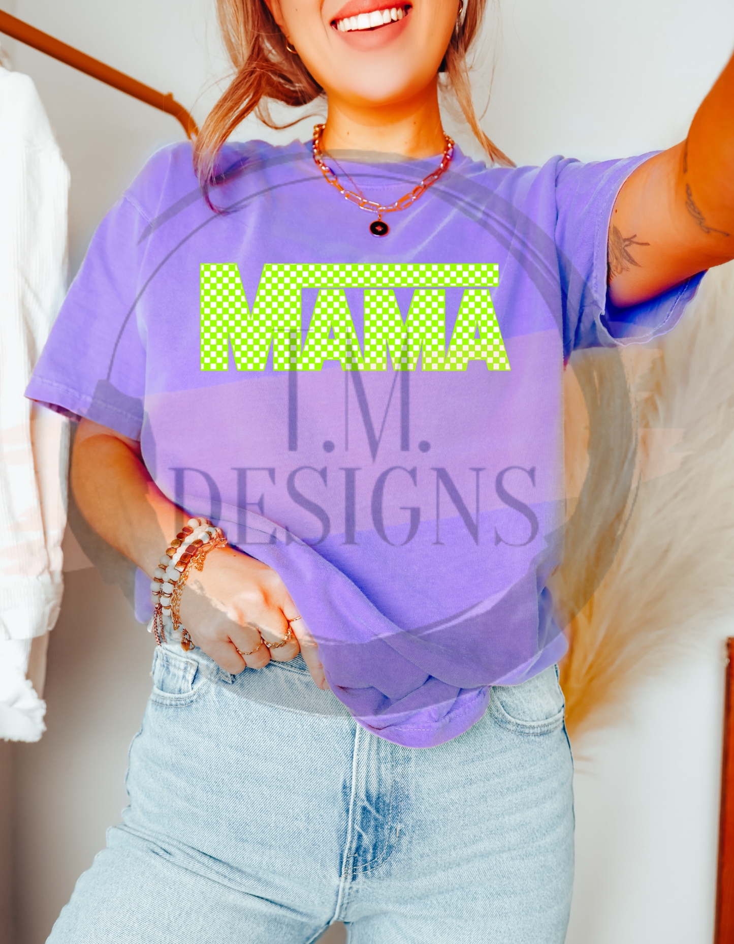 Green Checkered MaMa