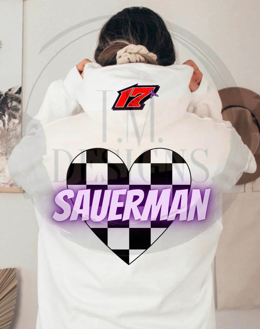 Custom Name W/Heart & Number