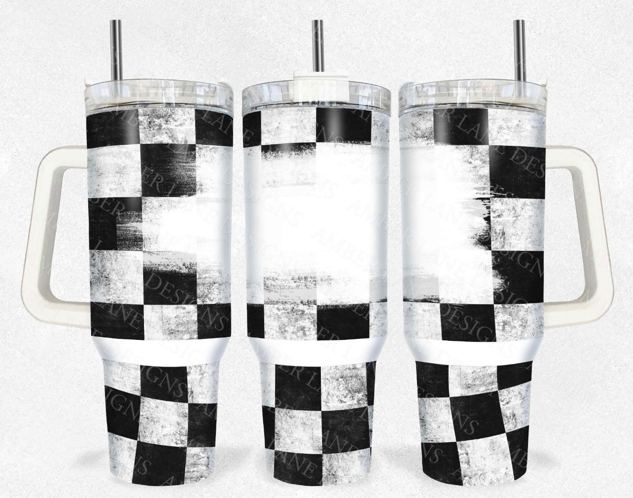 40 Oz Custom Checkered