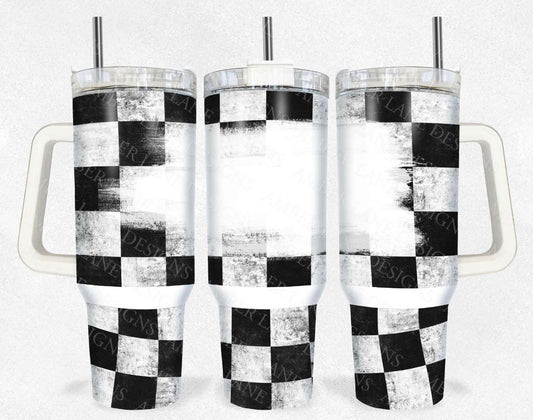 40 Oz Custom Checkered