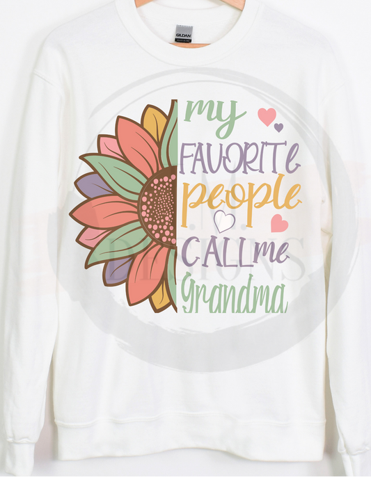 Favorite People Call Me Grandma