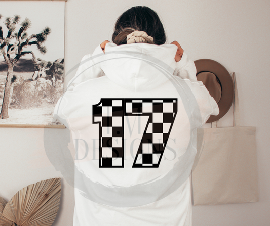 Checkered Number W/ Sleeve