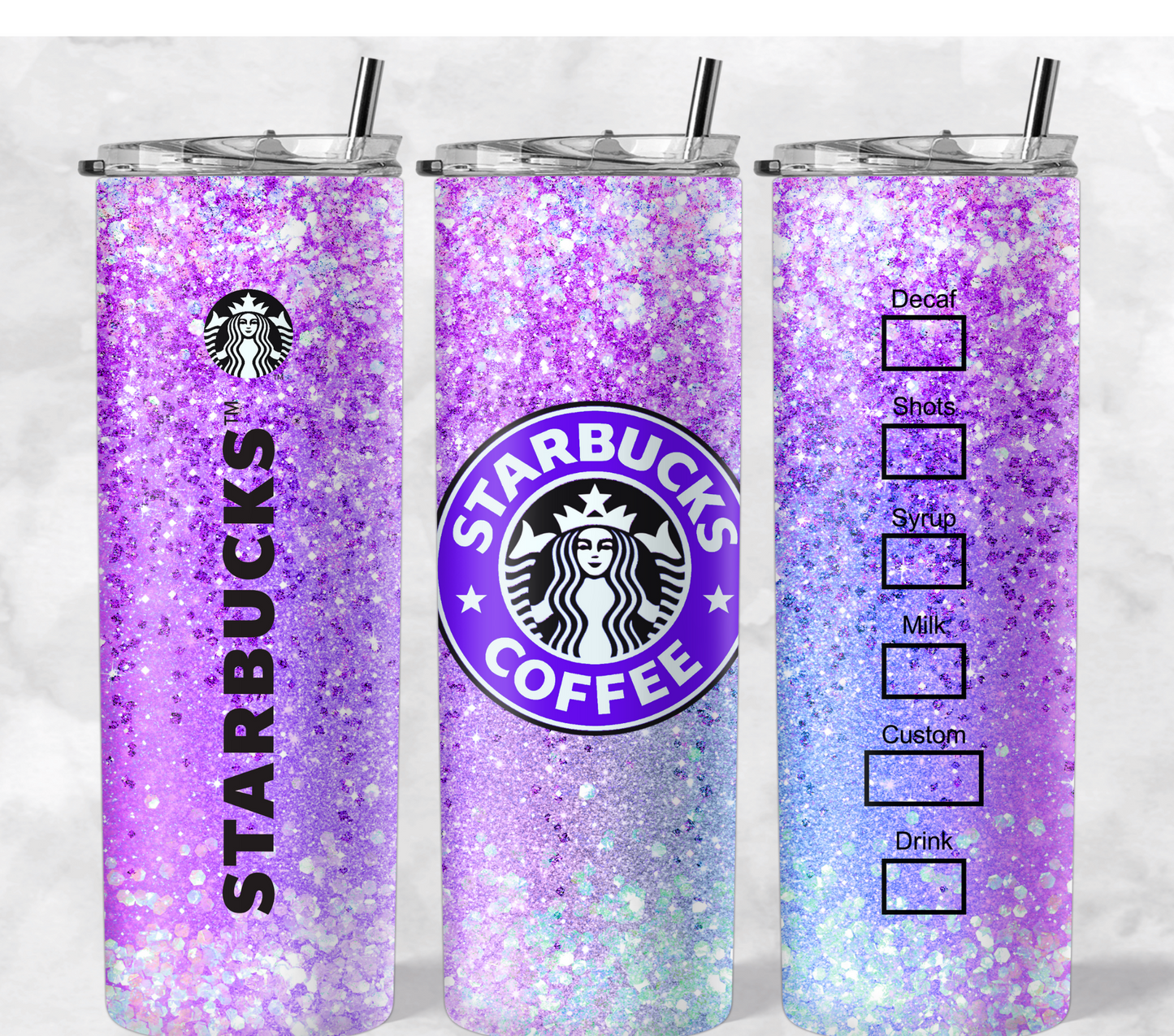 Starbucks Purple Glitter