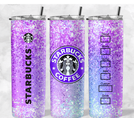 Starbucks Purple Glitter